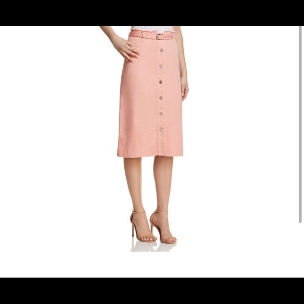 Elizabeth And James Womens Button-Front Denim Skirt
